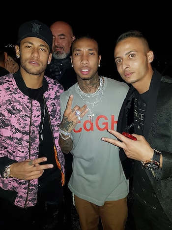 Neymar y el rapero Tyga,
