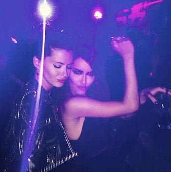 Las actrices, durante un reencuentro