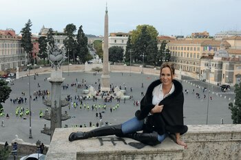 Natalia Denegri en Roma. Foto: