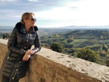 Natalia Denegri en Roma. Foto: