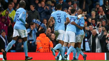 Los jugadores del Manchester City