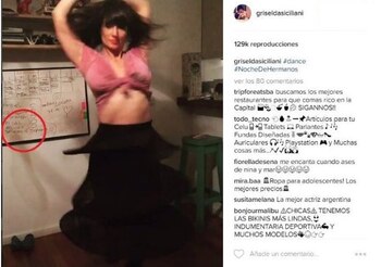 Posteo de la actriz en