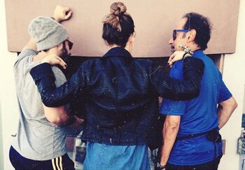 Nicolás, Yoyi y Guillermo Francella