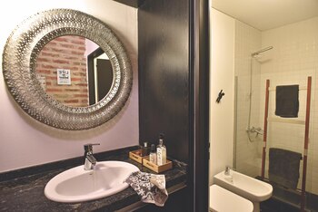 El baño original del loft,