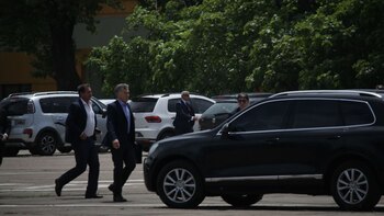 Macri llegó junto a su