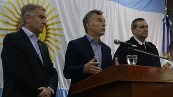 El presidente Macri junto al