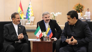 Eshaq Yahanguiri y Nicolás Maduro