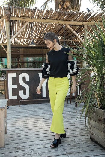 Remera con mangas estampadas ($