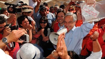 Sebastián Piñera se mostró al
