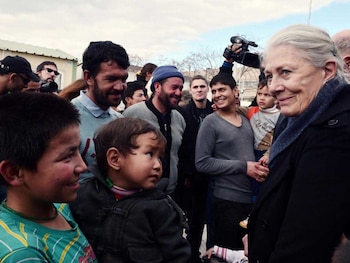 Vanessa Redgrave en una visita