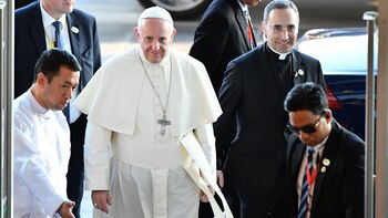 El papa Francisco tras arribar