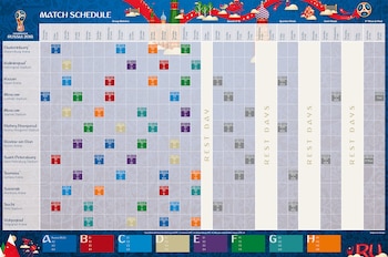 El calendario oficial del Mundial