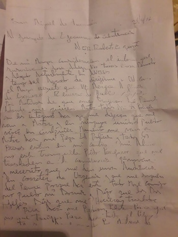 La carta escrita a puño