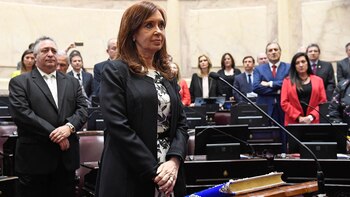 Cristina Kirchner durante la jura