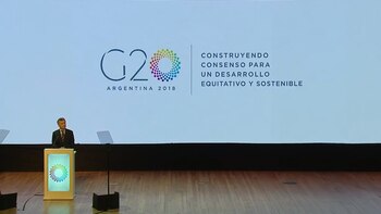 Mauricio Macri habla en el