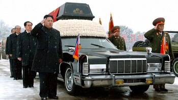 Kim Jong-un en el funeral