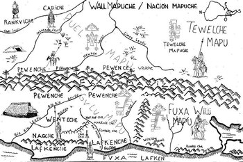 Mapa de los territorios “mapuches”