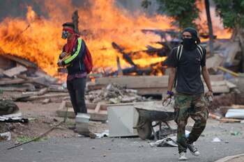 Protestas en Tegucigalpa. (REUTERS/Edgard Garrido)