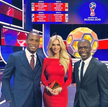 Victoria Lopyreva, junto a Didier