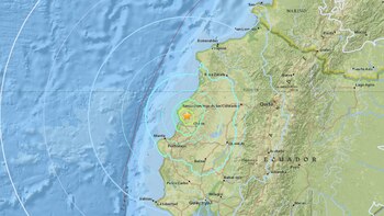 El epicentro del temblor (USGS)