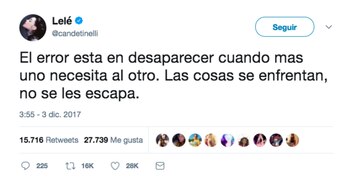 El tuit de Cande que