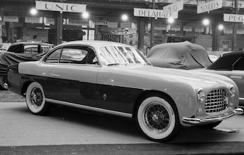 El Ferrari 212 Inter durante la exposición