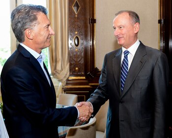 Macri con Pátrushev, cuando visitó