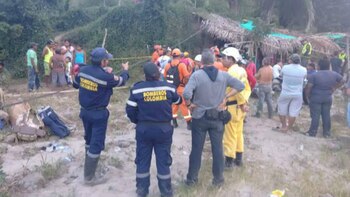 Lugar del accidente en Colombia.