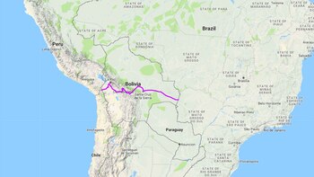 Mapa del corredor ferroviario