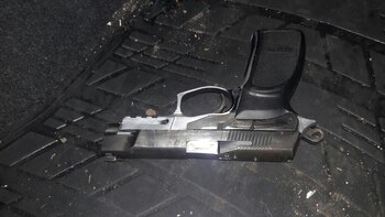 El arma secuestrada por la