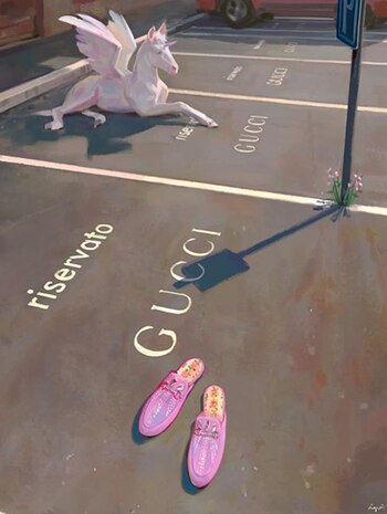 Gucci también presentó esta tonalidad