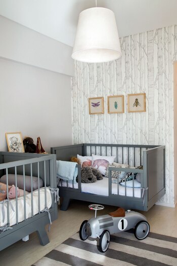 Cuarto de niños con papel