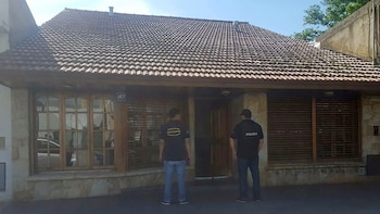La casa de Castillo, antes de ser allanada por la Bonaerense.
