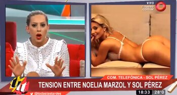 Fuerte cruce entre Noelia Marzol y Sol Pérez