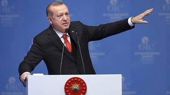 El presidente turco durante su