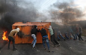 Grupos de palestinos ocasionaron disturbios