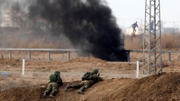 Soldados israelíes en la Frontera