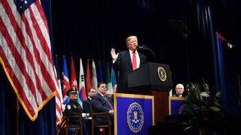 Donald Trump en la sede