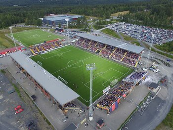 El modesto estadio del Östersunds
