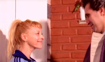 Divina Gloria con el líder