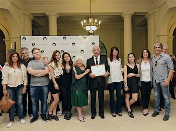 El clan Duplaá a pleno acompñando a Don Julio. Foto: GENTE