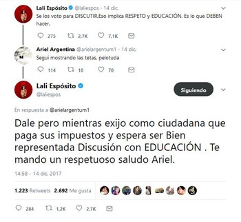 El intercambio de mensajes de