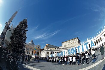 El saludo de los peregrinos