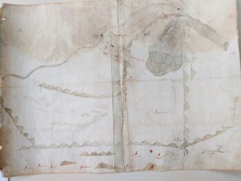 Un croquis original del combate,