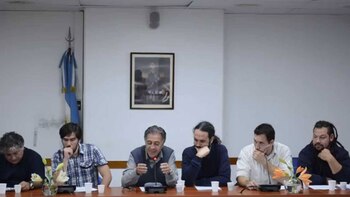 Romero junto al dirigente del