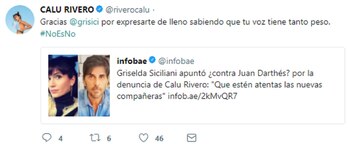 Calu agradeció el apoyo público