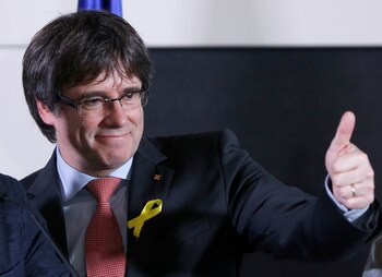 Carles Puigdemont al enterarse de