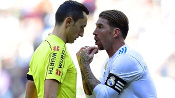 Sergio Ramos fue amonestado por