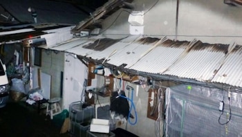 La preacaria construcción donde Airi