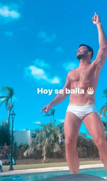 El festejo hot de Ricky